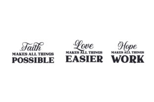 Embroidery Design Review: Faith, Love & Hope Quotes